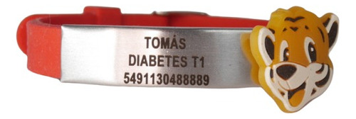 Pulsera Infantil Identificación Alergias Diabetes Autismo