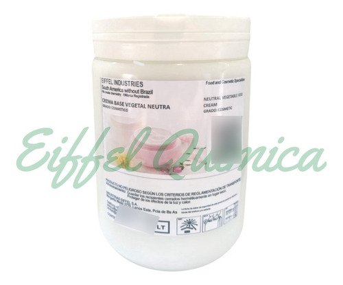 Crema Base Neutra 1lts Materia Prima -libre De Parabenos