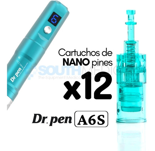 12 Cartuchos De Nano Round Para Dr Pen A6s. Dermapen