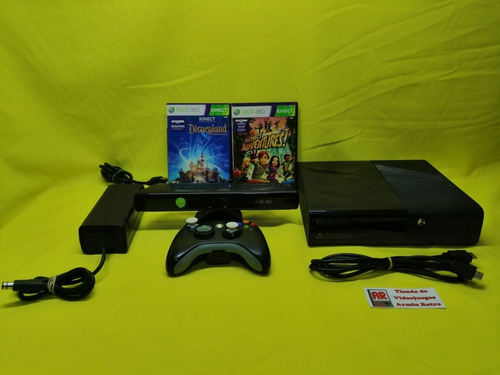 Consola Xbox 360 Completo Con Kinect Y 3 Juegos Con Garantía