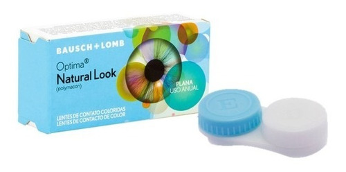 Lentes De Contato Colorida Anual Natural Look E Estojo