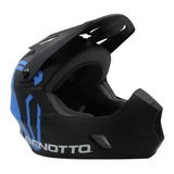 Casco Ciclismo Plástico Abs Full Face Negro Talla:m Benotto