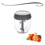 Processador Triturador Manual Alimento 5 Lâminas 900ml