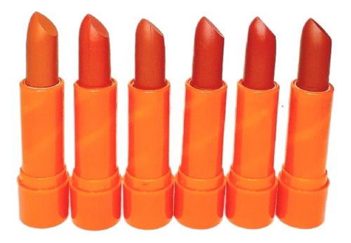 Serie 6 Labiales Durazno Mate Para Labios Y Mejillas Mayoreo