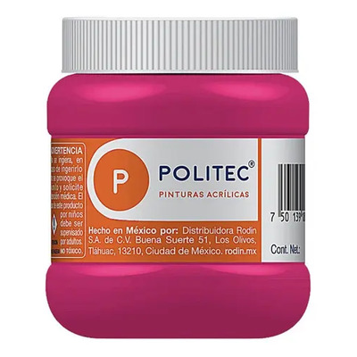 Pintura Acrílica Politec Magenta #342 250ml Para Madera Papel Tela | MercadoLibre