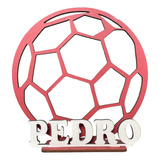 15 Centro De Mesa Mdf Vermelho Bola De Futebol Personalizado