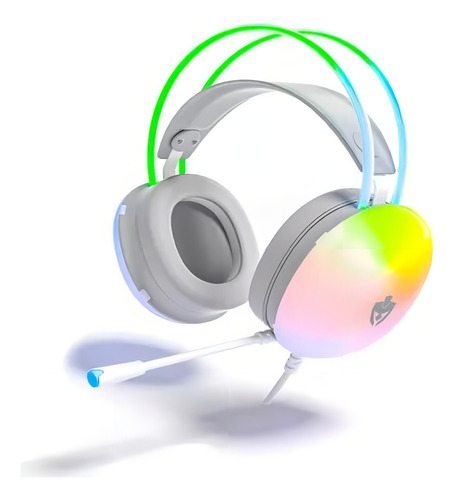 Headset Evolut Eg309 Lumini Transparente Com Fio Led Rainbow