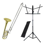 Kit Trombone Vara C Rotor Tb 200vr + Estante De Partitura S1