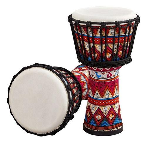 Tambor Africano Portátil Con Patrones De Djembe Africano D