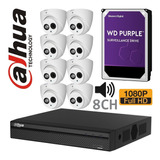 Kit Dvr 8 Dahua 1080p + 8cam C/audio + 1tb + Cables Martinez