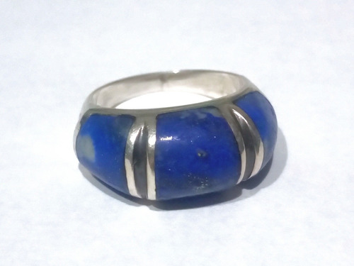 Anillo De Plata Y Lapizlazuli Número 18 Un Clasico!