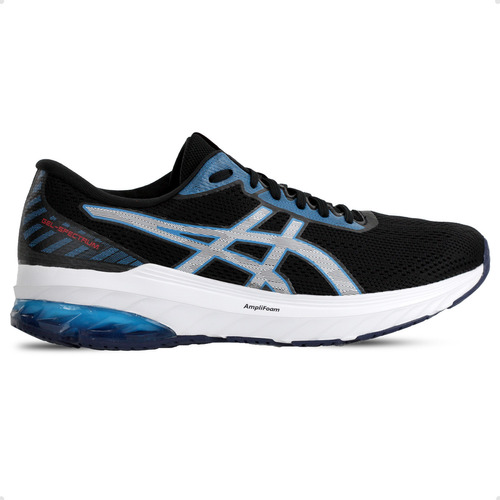 Tenis Asics Preto E Azul Confortavel Com Amortecedor Oferta