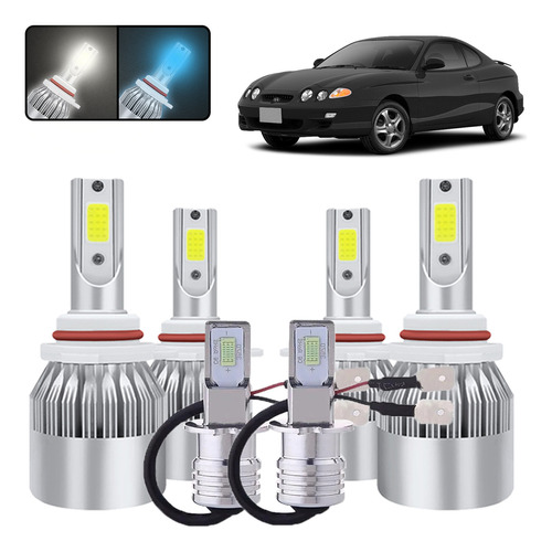 Kit De Focos Led 9005 9006 H3 Para Hyundai Tiburon 1997-1999