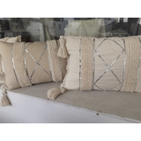 Almohadones Flecos Borlas Lentejuelas 