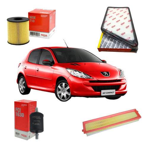 Kit Filtros Wega Peugeot 207 1.4 - Gutti