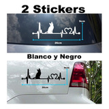 Sticker Para Auto Con Frecuencia Gatuna 2 Stickers 