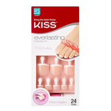Uñas Kiss Glue-on - Pedicure Everlasting French