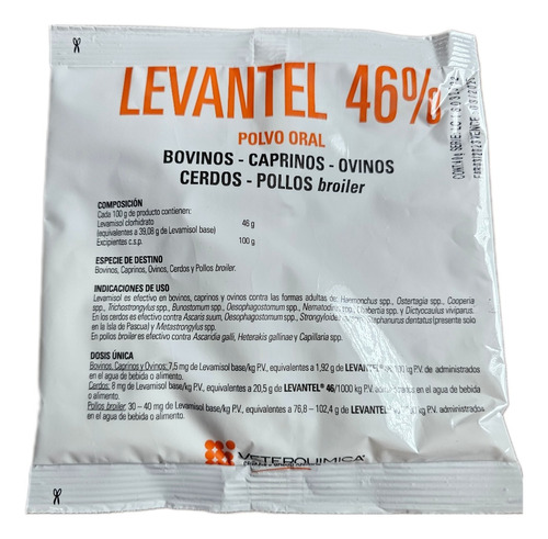 Levantel 46% Antiparasitario Interno Aves Y Otros