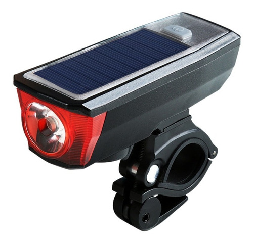 Linterna Carga Solar + Bocina Bicicleta Monopatin Powerbank