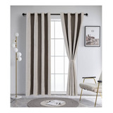 Cortina Blackout Engoma2 Unicolor 2 Paño 140x230 Beige Claro