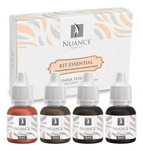 Kit Essential Nuance Pigmentos Híbrido Micropigmentação -5ml