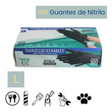 100 Guantes Desechables. Multiusos. Limpieza. Sin Polvo.