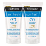 Kit Com 2 Protetores Solar Neutrogena Sun Fresh Corpo Fps 70