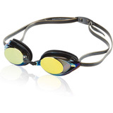 Speedo Googles Natación Vanquisher 2.0 Negros Con Plateado Color Deep Gold