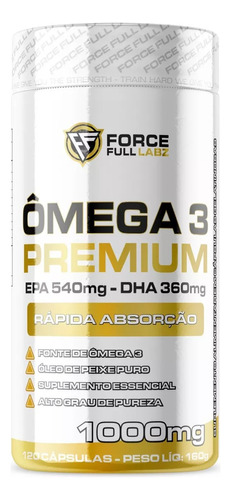 1 Pote Super Omega 3 Puro 120 Caps Mega  Epa E Dha 40dias