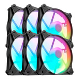 Kit Cooler Fan Hyrax, 6 Unidades, 120mm, Argb