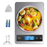 Báscula De Cocina Digital Usb Recargable, Peso Hasta 15kg