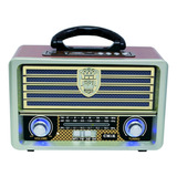 Radio Vintage Retro Recargable Am/fm Usb Bluetooth Sd Mp3