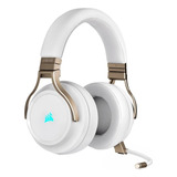 Auriculares Corsair Virtuoso Wireless Rgb Hifi Gaming Perla Color Blanco