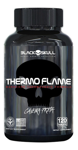 Thermo Flame Termogênico Pote 120 Tabletes - Black Skull