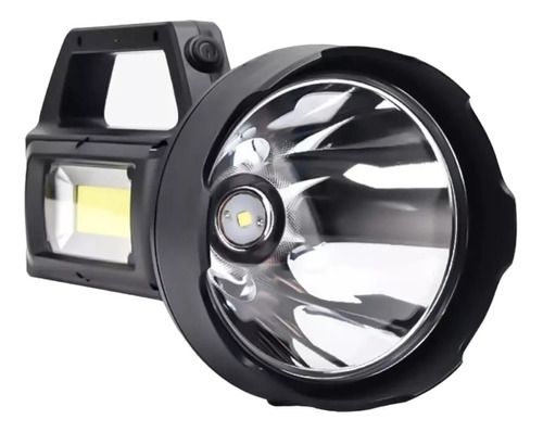 Foco Recargable Luz Blanca Linterna Led Frontal Y Lateral