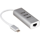 Hub Satechi Usb-c 2 En 1 - Ethernet Y Tres Puertos Usb-a 3.0