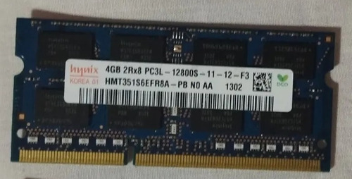 Memoria Ram 4gb 1x4 Gb Sk Hynix Ddr3l 1600 Mhz