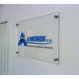 Placa Personalizada Nome/logo/marca Em Acrílico 100x70 Cm