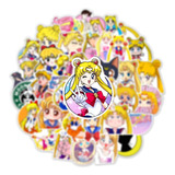 50 Calcomanías Sailor Moon Anime Stickers Pvc Pegatinas