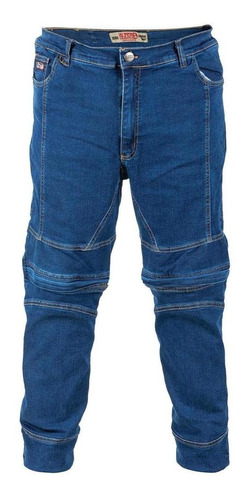 Pantalon Para Moto Jeans Elastizado Y Protecciones Alter