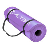 Tapete Yoga Portatil Ejercicio Pilates Correa Transportadora Color Morado