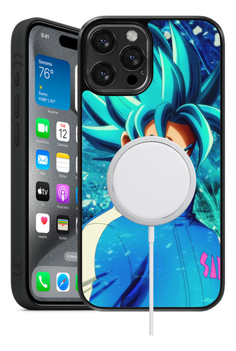 Funda Compatible Mag-safe Para iPhone Dragon Goku2