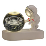 3d Lamp Spaceman Bola De Cristal Luz Nocturna Sistema Solar