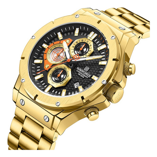 Relojes Cronógrafo Naviforce Fashion Dress Para Hombre