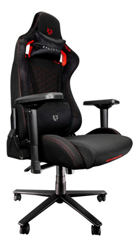 Silla De Escritorio Balam Rush Thunder Tour Gamer Ergonómica  Negra Y Roja Con Tapizado De Tela Automotriz Y Tela Alcantara