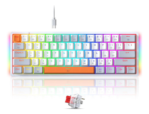 Tecladomecanico Gamer 60% Redragon Akaliswitchrojo K642 Rgb