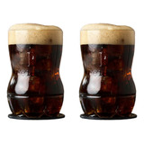 Set 2 Vasos Vidrio Fernet 790ml Efe Premium Botella Cortada