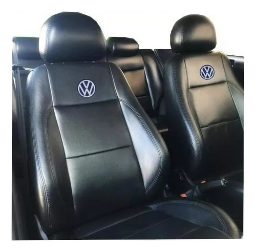 Capa P/ Bancos Carro 100% Em Couro Volkswagen Volante Brinde