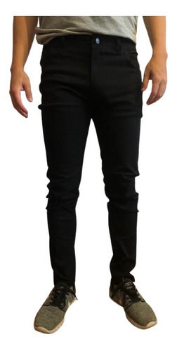 Jean Azul Negro Chupin Recto Hombre