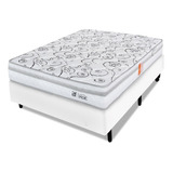 Cama Box Casal Colchão Ortopédico 138x188x58cm Firme Bf